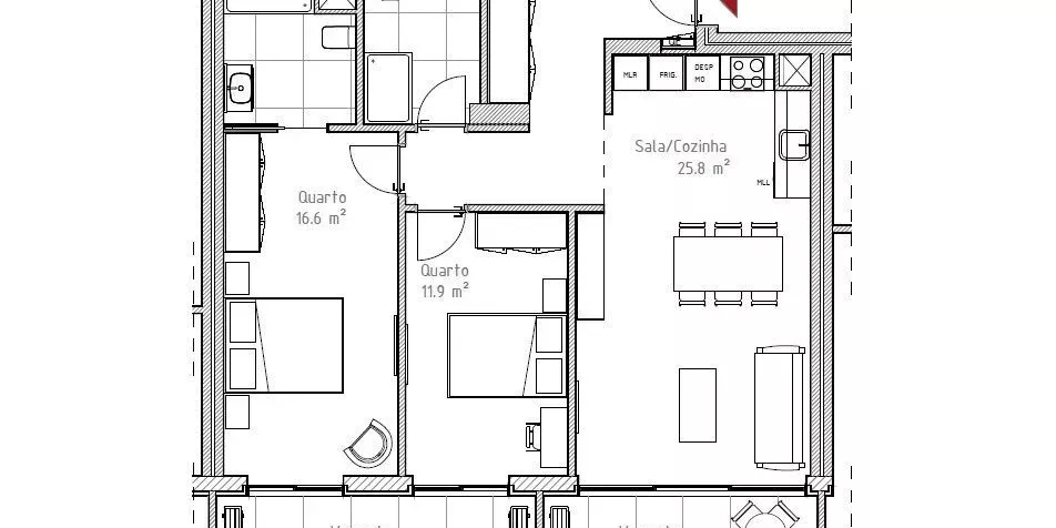 Apartamento T2 Mafamude Vila Nova de Gaia Porto GN/02228