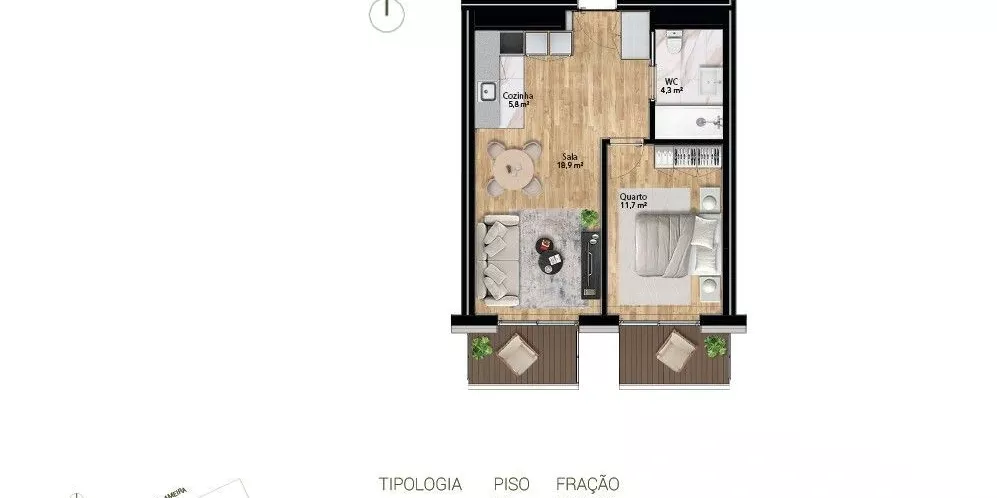 Apartamento T1 Novo Lugar de Garagem Campanhã Porto GN/02298