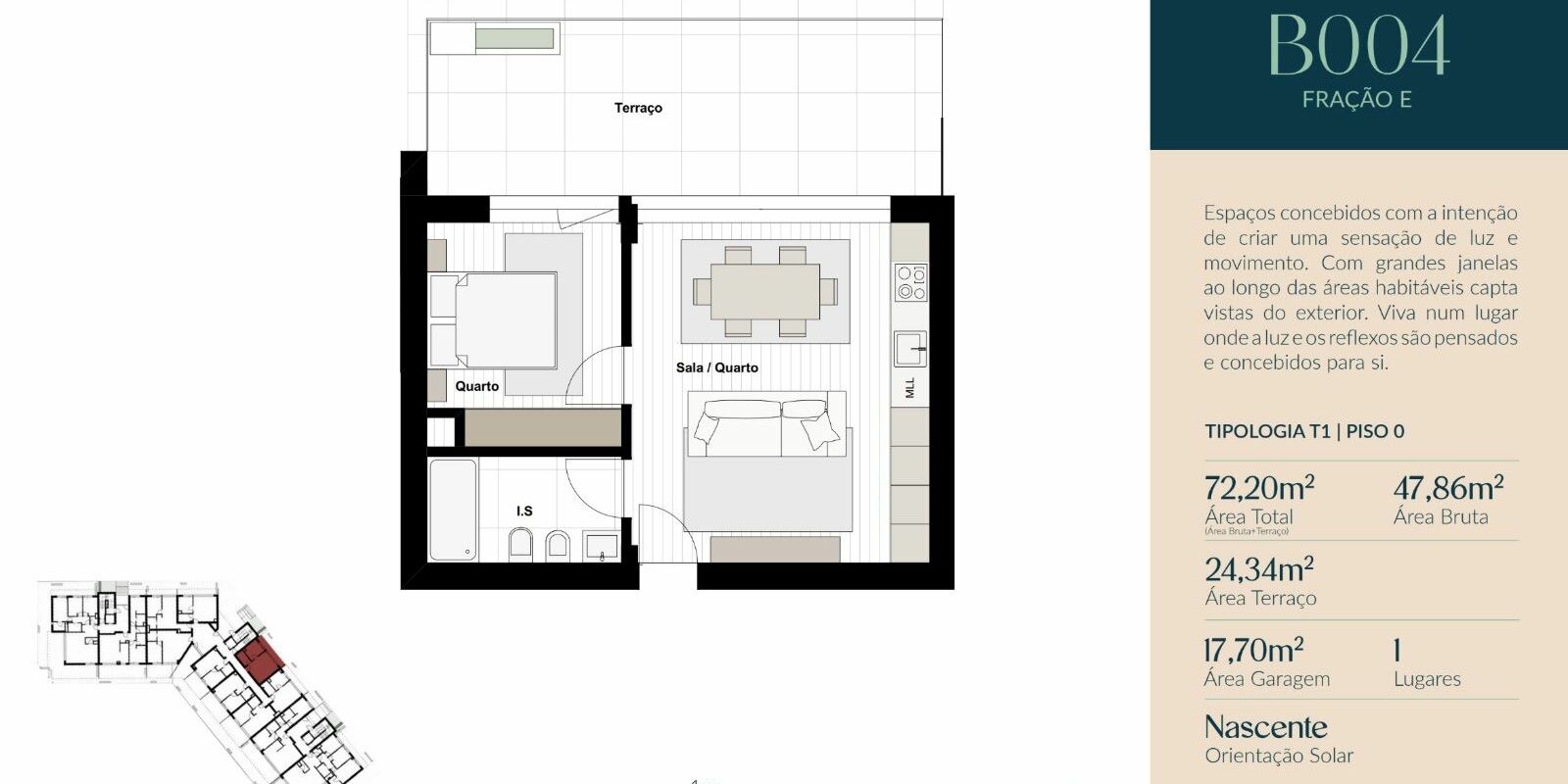 Apartamento T1 Santa Marinha GN/02324