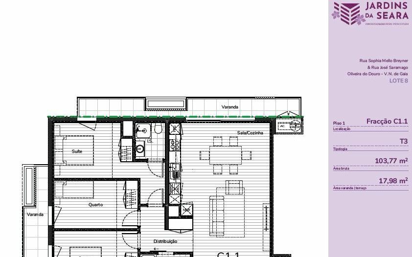 Apartamento T3 Oliveira do Douro Vila Nova de Gaia Porto GN/02325