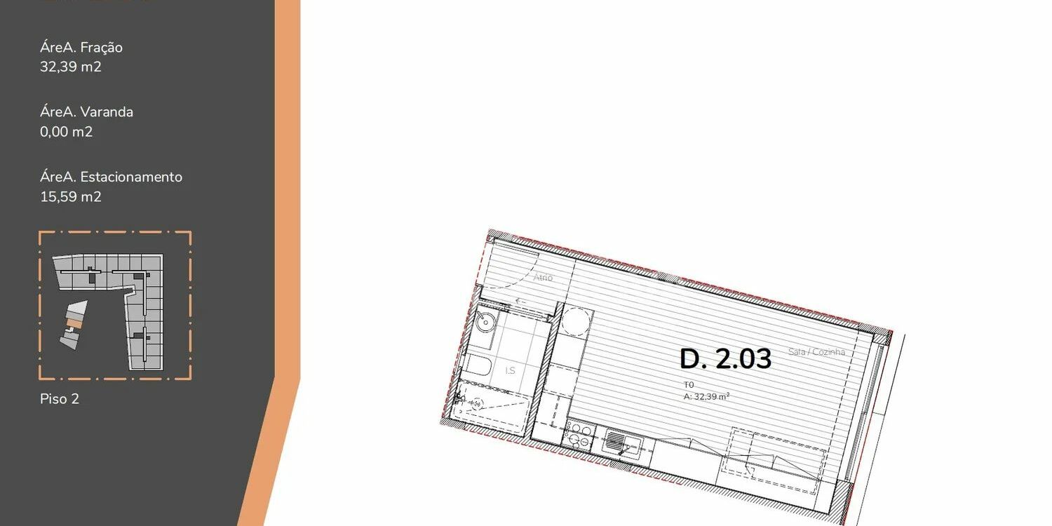 Apartamento T0 Mafamude Vila Nova de Gaia Porto GN/02429