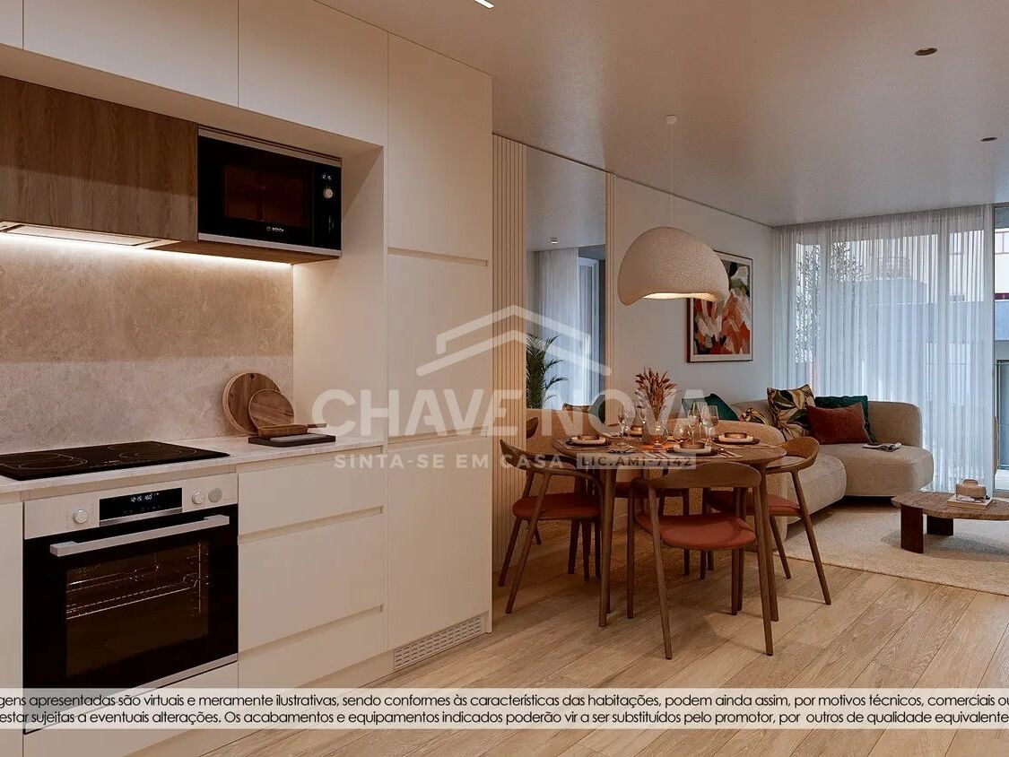 Apartamento T1+1 Mafamude HUB 172 Cozinha