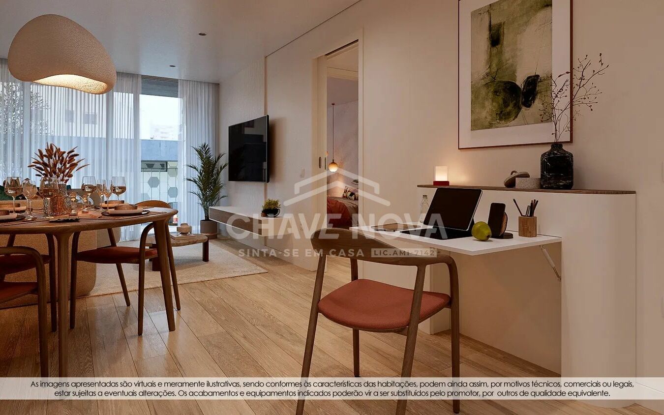Apartamento T1+1 Mafamude HUB 172 Sala