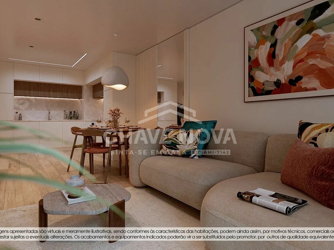 Apartamento T1+1 Mafamude HUB 172 Sala
