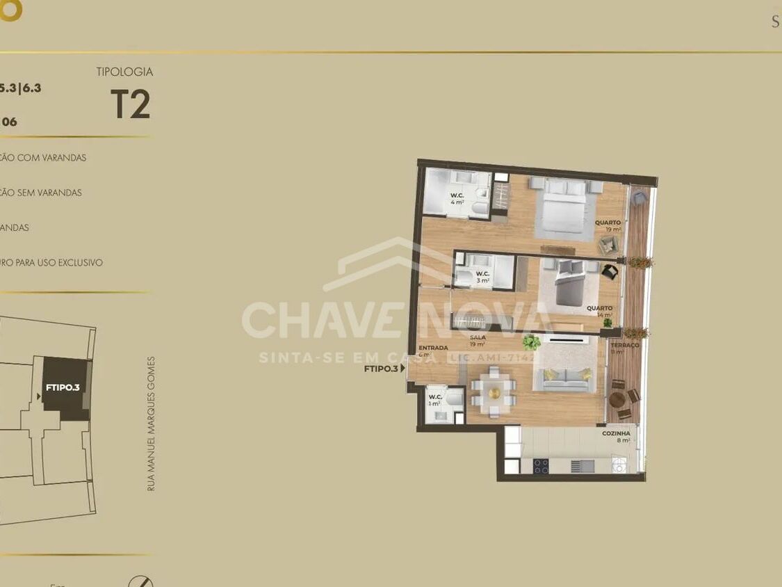 Apartamento T2 Canidelo Vila Nova de Gaia Porto GN/02401