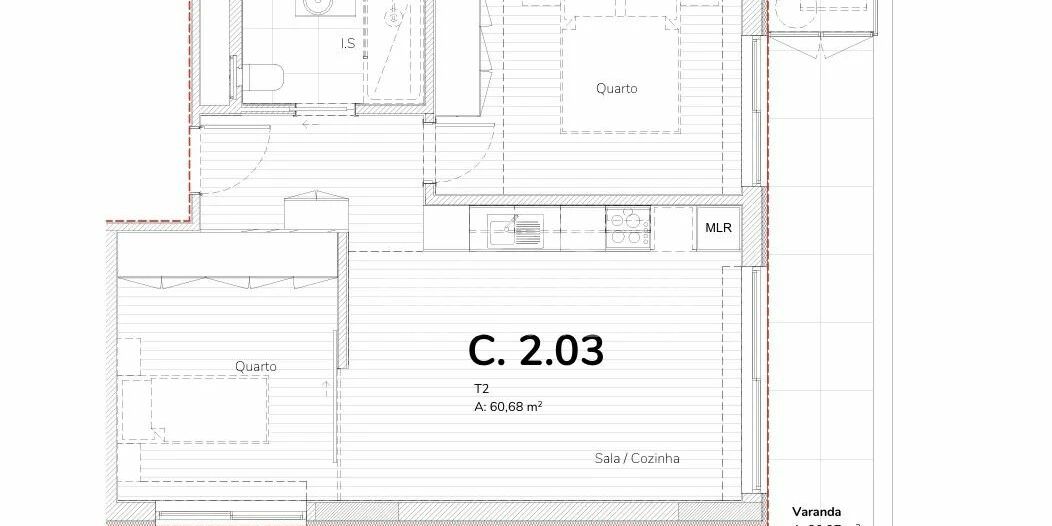 Apartamento T2 Mafamude Vila Nova de Gaia Porto GN/02406