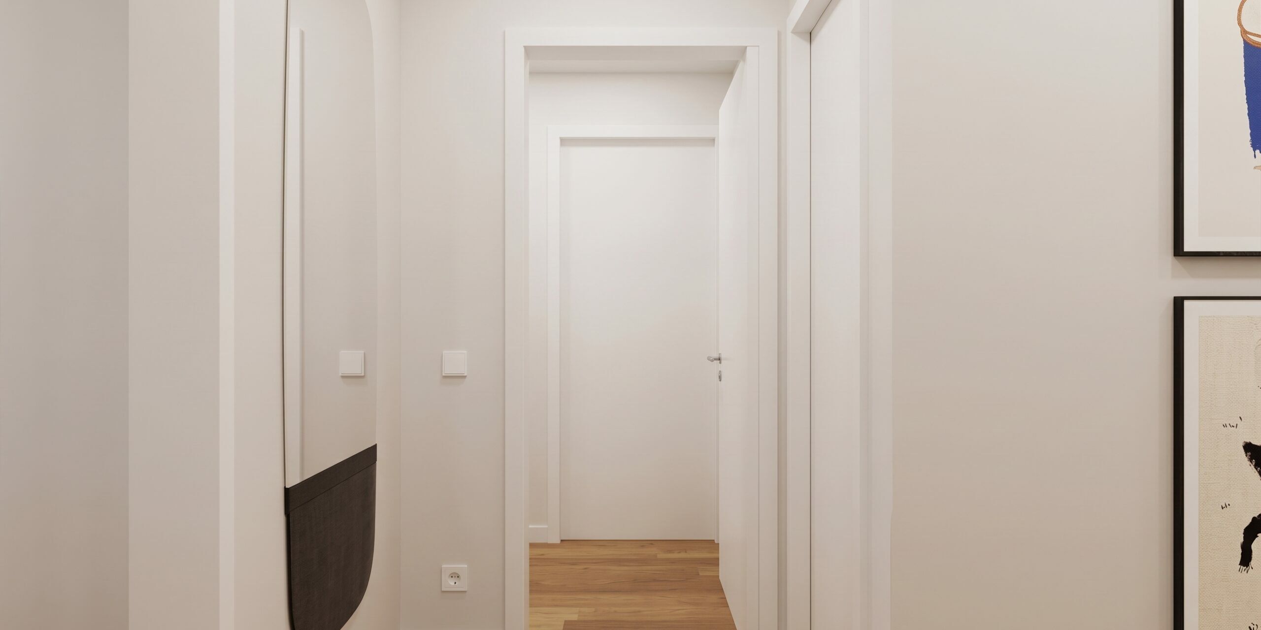 Apartamento T2 Novo Coimbrões chave nova gaia corredor