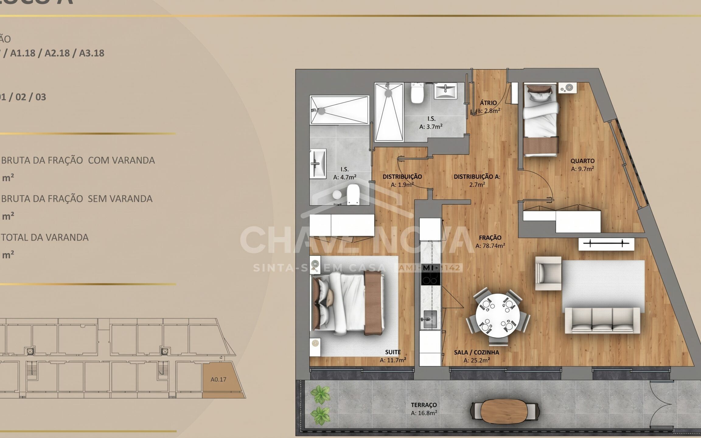 Apartamento T2 Novo Coimbrões chave nova gaia norte esquema