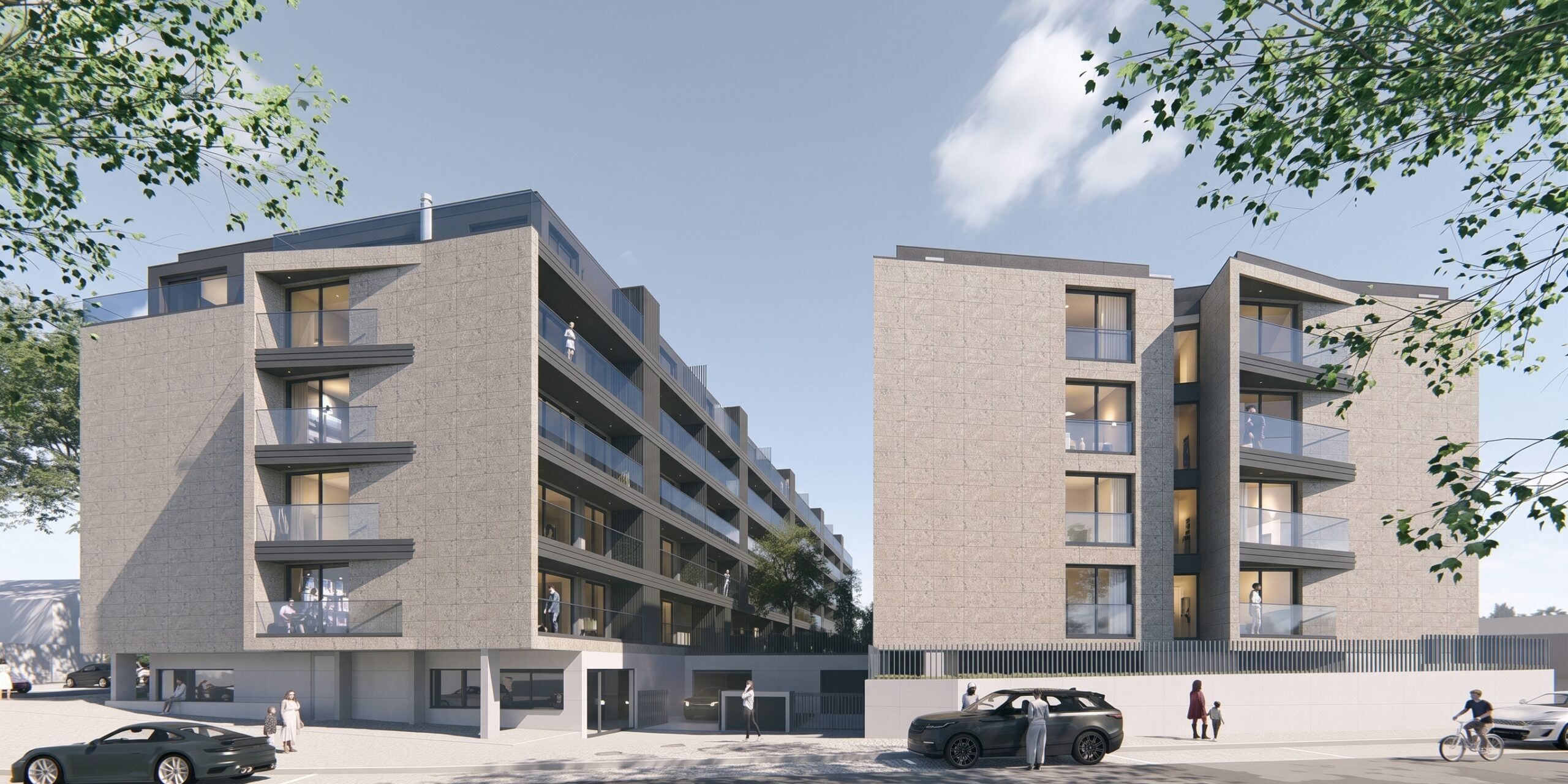 Apartamento T2 Novo Coimbrões chave nova gaia norte vista de fora frente